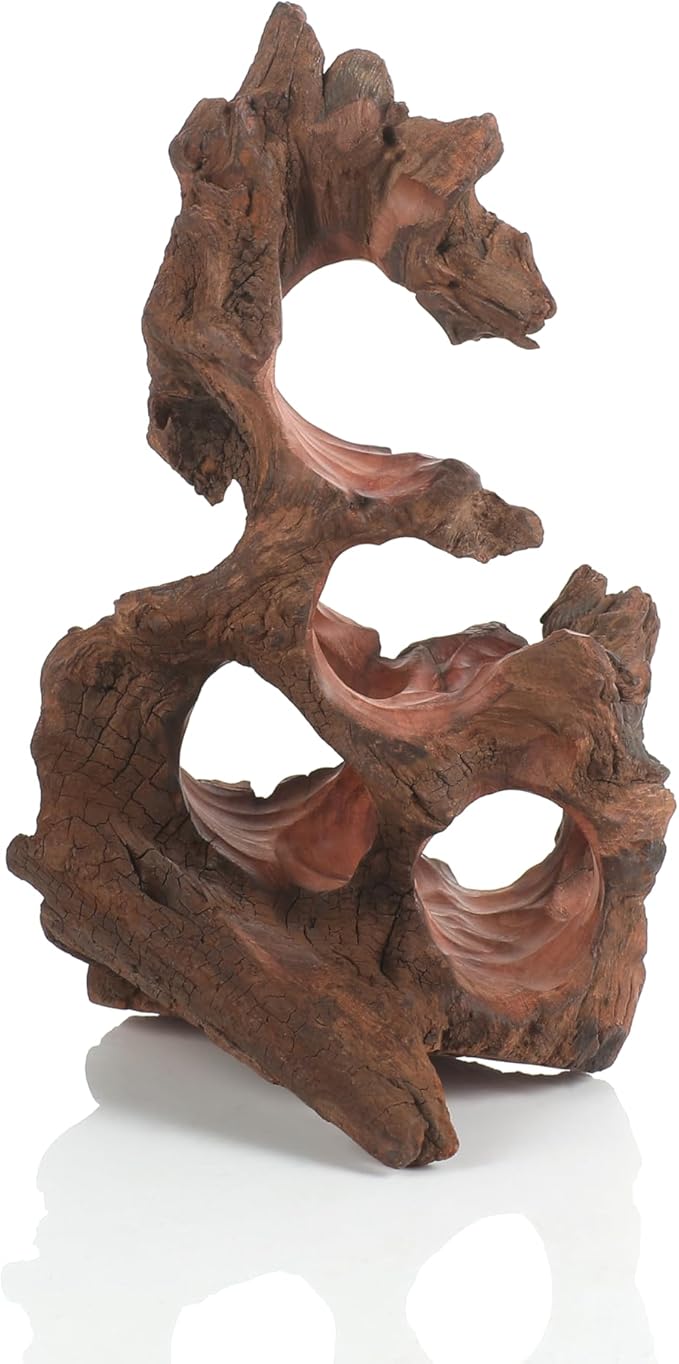 Natural Wood Aquarium Cave Betta Fish Hideout for Aquarium Fish Tank Decorations-Reptile Hide-Snake Hide-Cave for Cichlids Habitat Shelter for Crayfish Shrimp and Other Aquatic Pets 6.1-9.8"