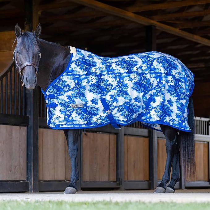 Jeffers Expression Standard Neck Fleece Cooler for Horses, 72"- Equine Towel Blanket, Moisture Absorbent, Light Weight, Best for Drying, Exercise, Bathing, Adjustable Belly Bands - Equestrian Toile