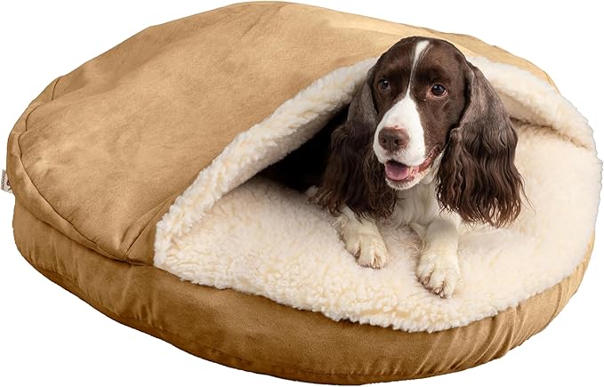 Snoozer Luxury Cozy Cave, Camel, Small