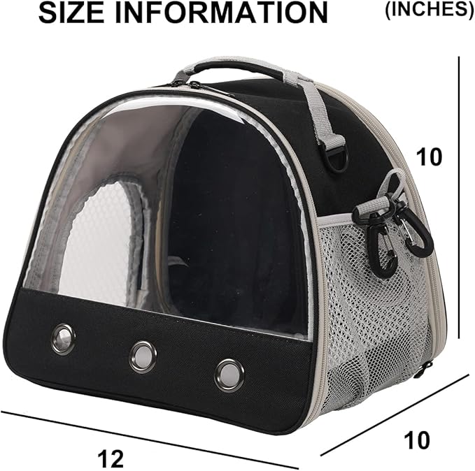 Bearded Dragon Carrier,Lizards Carrier, Small Animal Travel Carrier for Hedgehog Rat Parrot Bird Guinea Pig, Portable Guinea Pig Travel Carrier for 2(Grey)