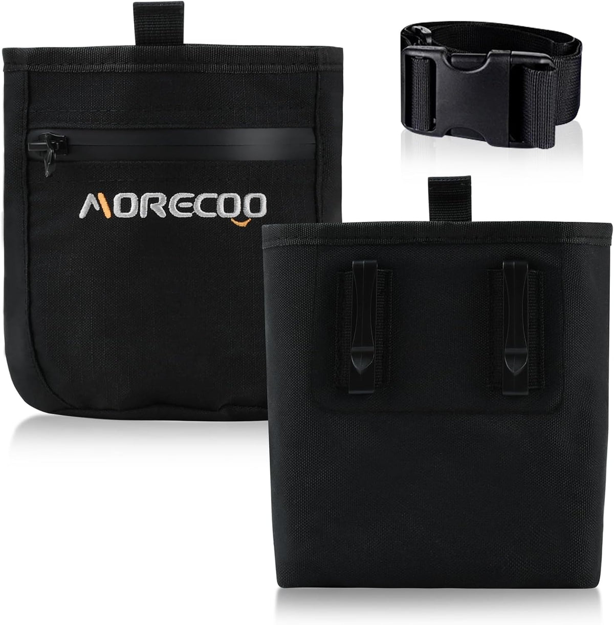 SZO Dog Treat Pouch with Magnetic Closure, Treat Pouches for Pet Training, Dog Training Treat Bag with Belt 3 Ways to Wear Dog Treat Carrie,Hands-Free Training - Black