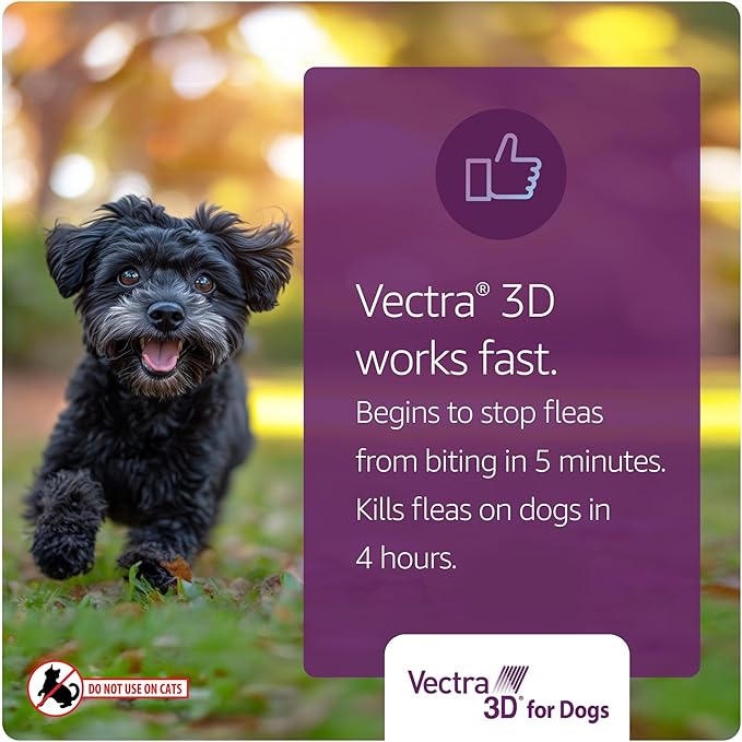 Vectra 3D for Dogs Flea, Tick & Mosquito Treatment & Prevention for Large Dogs (56 to 95 lbs) , 6 month supply