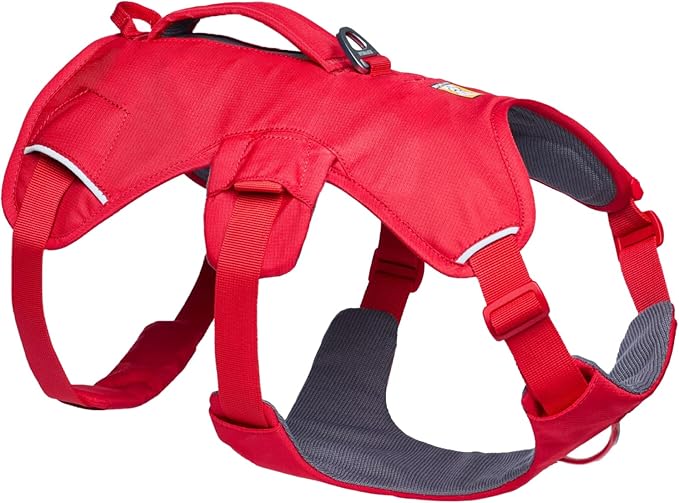 Ruffwear, Web Master, Multi-Use Support Dog Harness, Hiking and Trail Running, Service and Working, Everyday Wear, Red Canyon, XX-Small