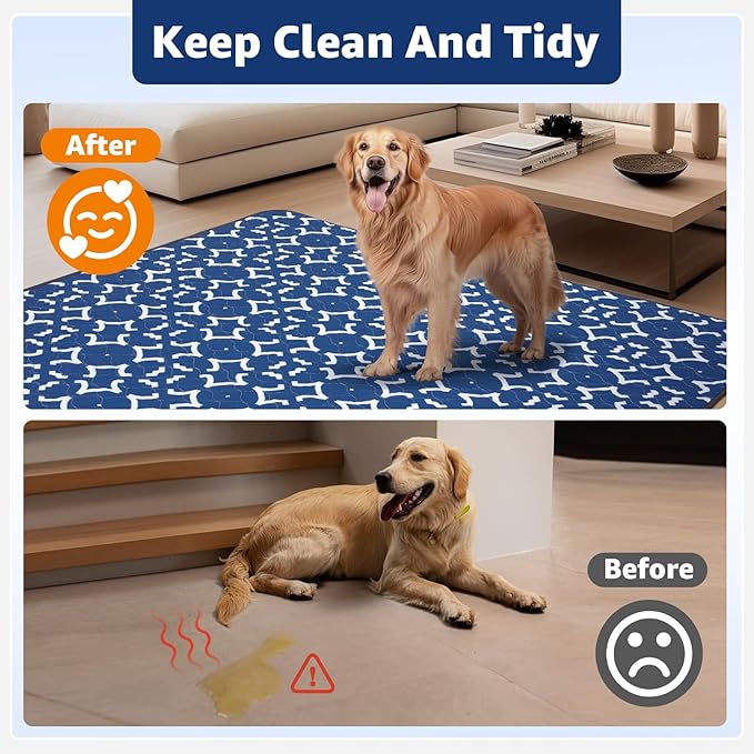 LOOBANI Washable Pee Pads for Dogs 18"x 24": 2 Pack Super Absorbent Reusable Puppy Pads Leakproof Whelping Pad, Waterproof Non-Slip Dog Training Pads for Floor, Crate, Potty, Sofa