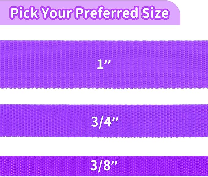 HIKISS Long Dog Leash Obedience Recall Training Agility Lead with Thickening Material for Large Dog - 15ft 20ft 30ft 50ft 100ft Training Leash(Purple 20ft)