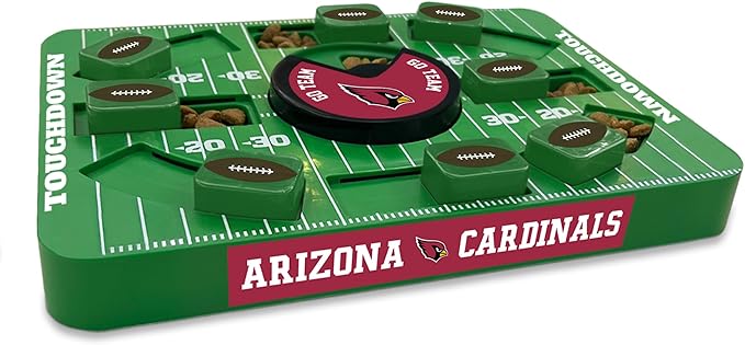 Pets First NFL Arizona Cardinals Large Puzzle Toy, Dog Puzzle Treat Toy, New Large Size, Interactive Dog Treat Toy, Dog Slow Feeding Toy