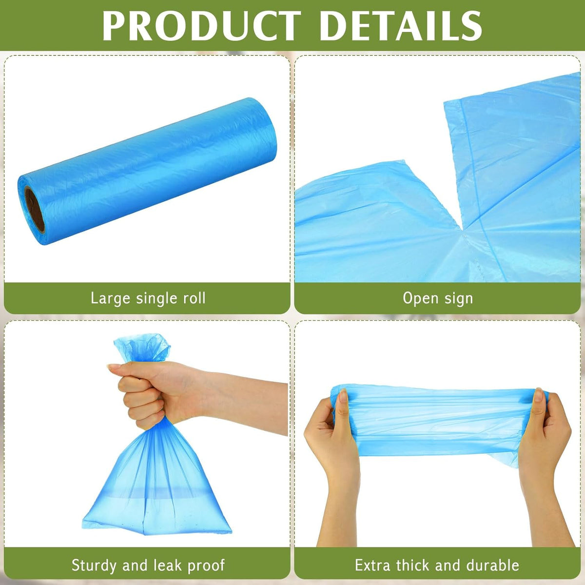 Sherr 20 Boxed Rolls 4000 Counts Dog Poop Bags Bulk Leak Proof Dog Waste Bags Universal Pet Doggy Waste Poop Box for Puppy Pets Outdoor Walking and Travel, 20 Rolls of 200(Blue)