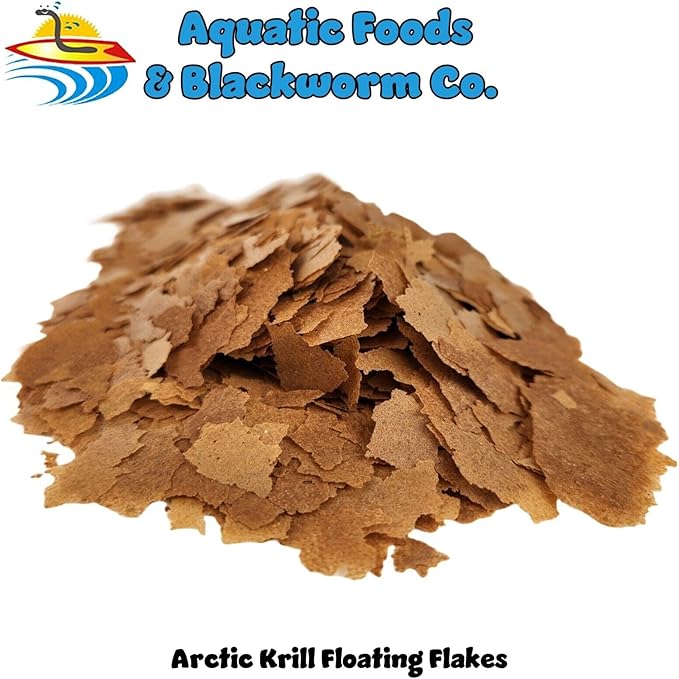 Aquatic Foods Inc. Arctic Krill Flakes which Contain Natural Carotenoids & Astaxanthin That Will Enhance The Vibrant Colors of Fish, for All Tropical and Marine Fish...WL…5-lbs Poly Bag