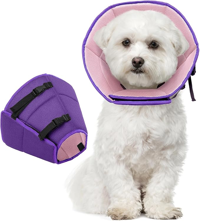 Dog Cone Collar After Surgery, Adjustable Soft Recovery Cone for Small Dogs to Stop Licking, Light-Weight Comfortable Elizabethan Collar for Dogs Anti-Bite Lick Protective Wound