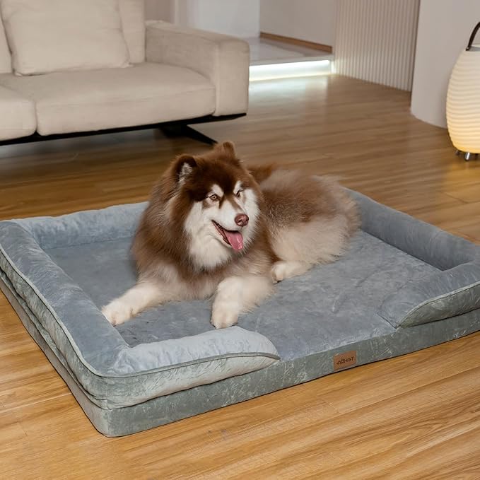 Orthopedic Dog Bed - High - Density Memory Foam, Leak - Proof Lining, Washable Zippered Cover, Durable Chew - Resistant & Non - Slip for Giant Breeds