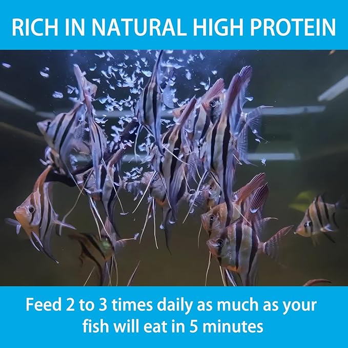 Brine Shrimp Fish Food, Ready to Use Aquarium Fish Food, Non-Living Instant Food for Betta Saltwater Marine Freshwater Fish (Adult Brine Shrimp)