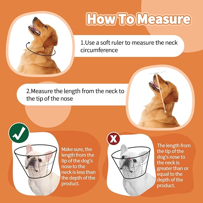 Dog Cone Collar After Surgery, Adjustable Soft Recovery Cone for Small Dogs to Stop Licking, Light-Weight Comfortable Elizabethan Collar for Dogs Anti-Bite Lick Protective Wound