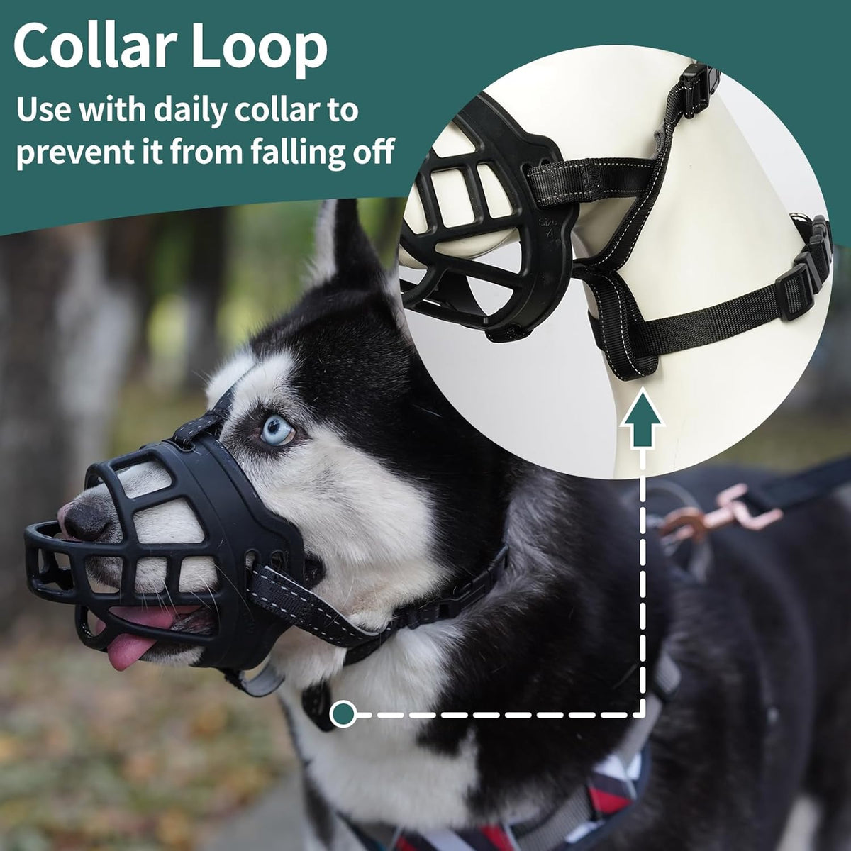 BARKLESS Dog Muzzle, Silicone Basket Muzzle for Small Medium Large Dogs, Soft Cage Mouth Cover Prevent Biting Chewing, Allow Drinking Panting, Suitable for German Shepherd
