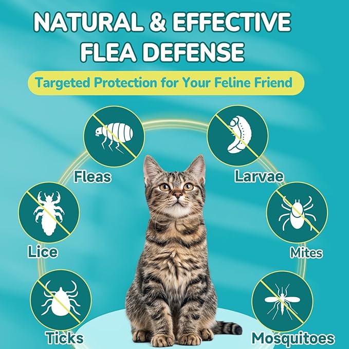 4-IN-1 Flea and Tick Prevention for Cats, 500 Crunchy & Creamy Chews, Cat Flea Treatment, Natural Oral Flea Treatment for Cats, Daily Support for Flea, Immune, Skin & Coat, Gut, Chicken Flavor