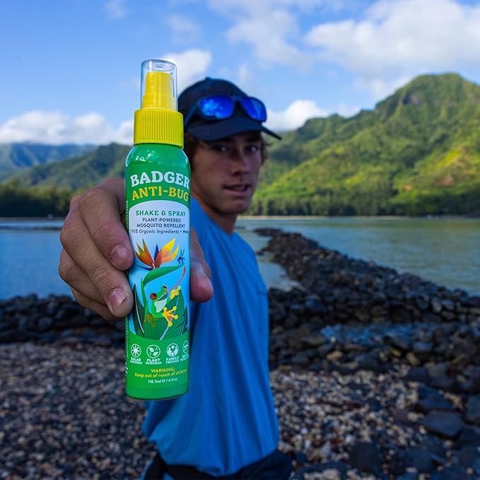 Badger Bug Repellent, Easy to Use Travel Stick, DEET-Free Mosquito Repellent & Insect Protection, Certified Organic Essential Oil Balm