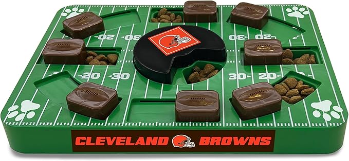 Pets First NFL Cleveland Browns Puzzle Treat Dog Toy - Interactive Toy for Dogs