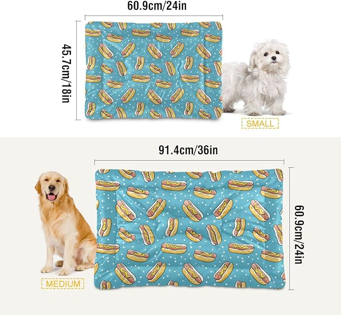 Pet Bed Hot Dog Dog Bed Mat Absorbing Non Slip Pad Pet Sleeping Mat for Small, Medium, and Large Dogs Puppy Cat 36 in x 24 in