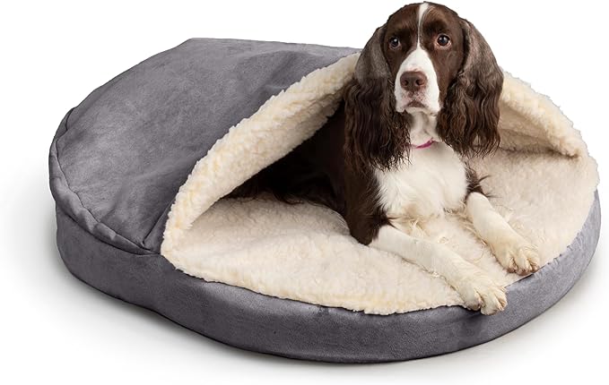 Snoozer Orthopedic Cozy Cave Pet Bed, Large - Heather Grey