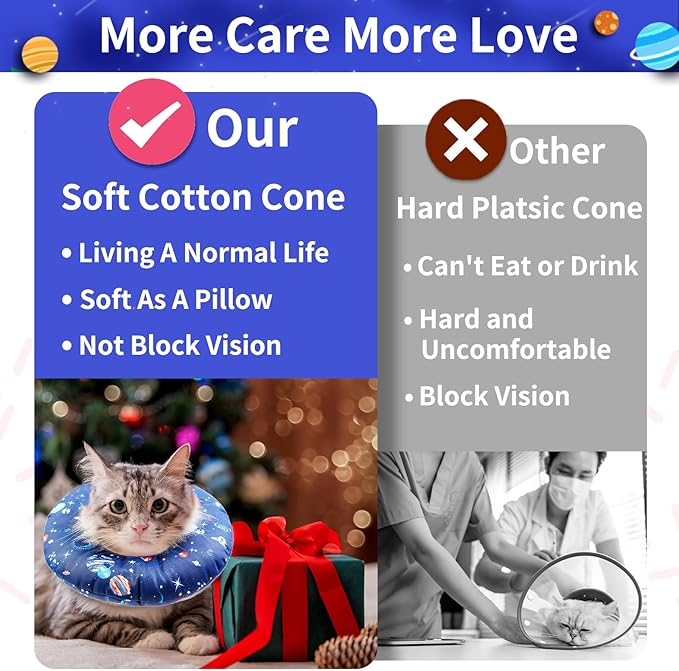 Kitten Cones After Surgery Extra Small Waterproof Cone Collar Soft to Stop Licking Neck Elizabethan Kitten e Collar for Recovery Wound Healing Safety xs Small Cat Donut Cone