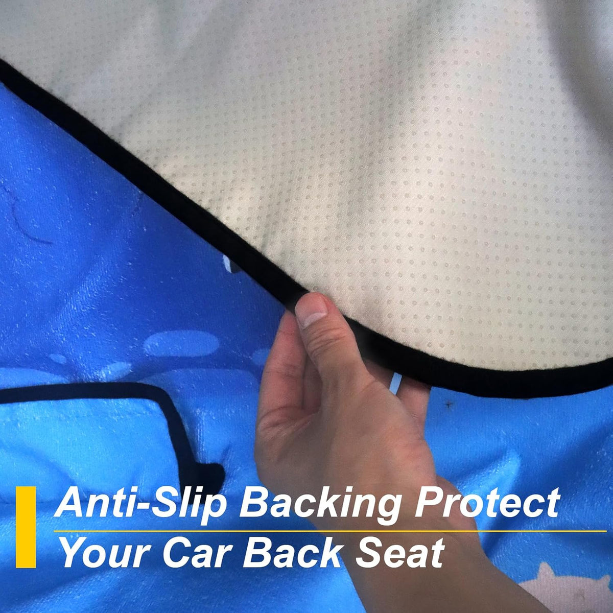 Back Seat Cover for Car Trucks Van SUV,Waterproof Rear Bench Towel Seat Covers for Dogs and Kids,Automotive Backseat Protector (Seaworld)