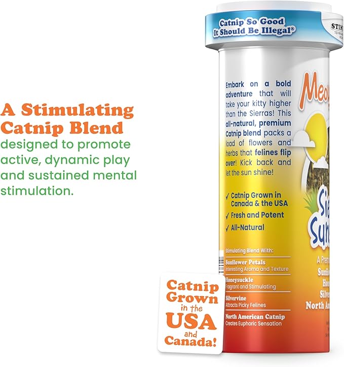 Meowijuana Ruby Rascal Bundle | Get Silly Refillable Ruby Rascal Toy and Sierra Sunshine Catnip Blend | Promotes Play and Cat Health | Includes North American Organic Catnip