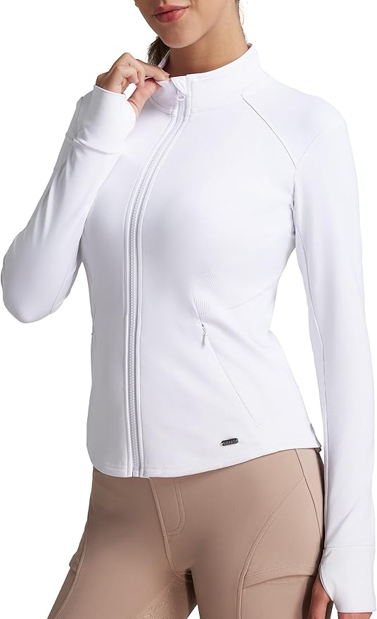 FitsT4 Sports Womens Equestrian Riding Shirts Long Sleeve Fleece Lined Horse Full-Zip Winter Thermal Jackets