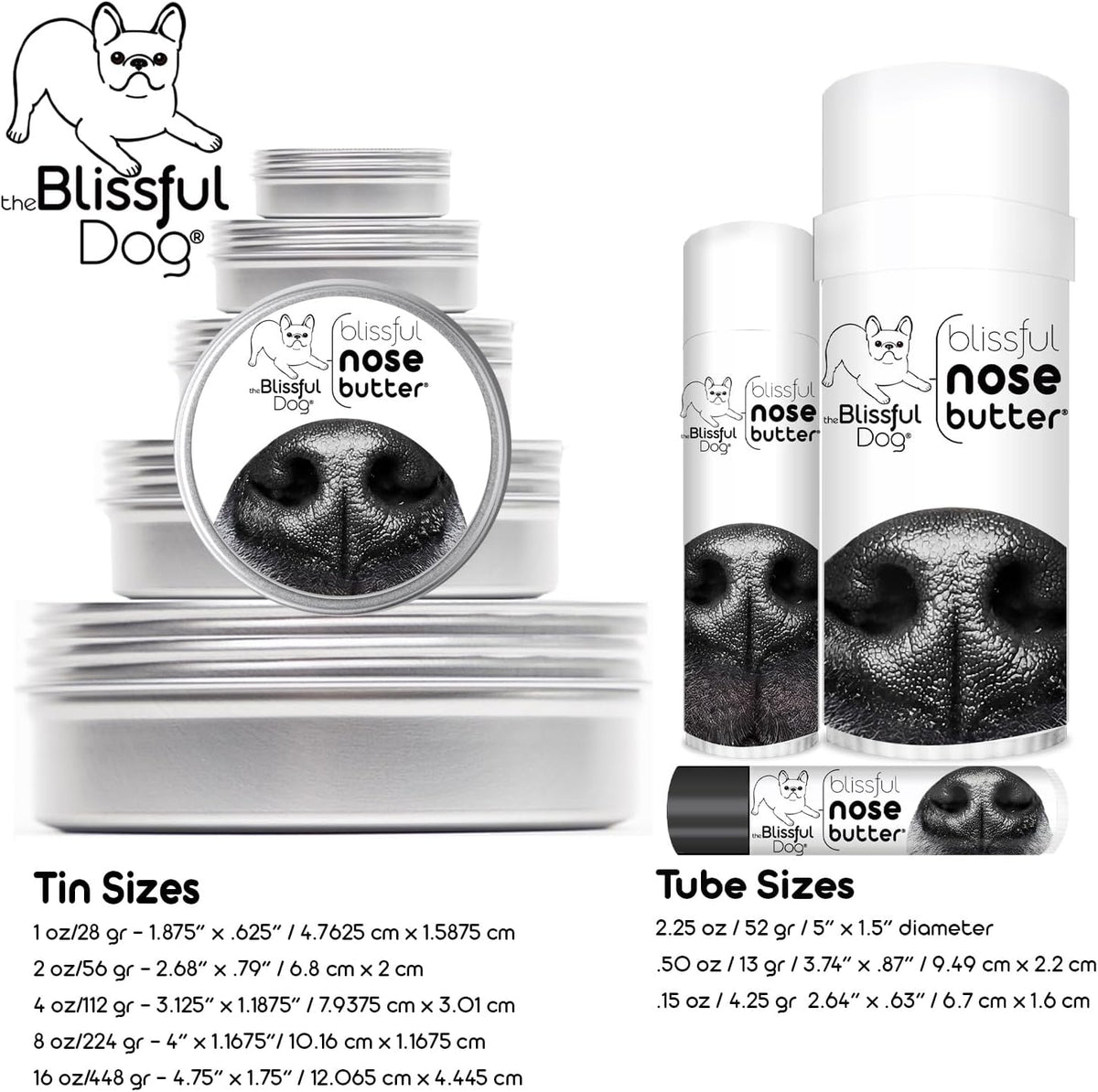 The Blissful Dog Italian Greyhound Unscented Nose Butter - Dog Nose Butter, 8 Ounce