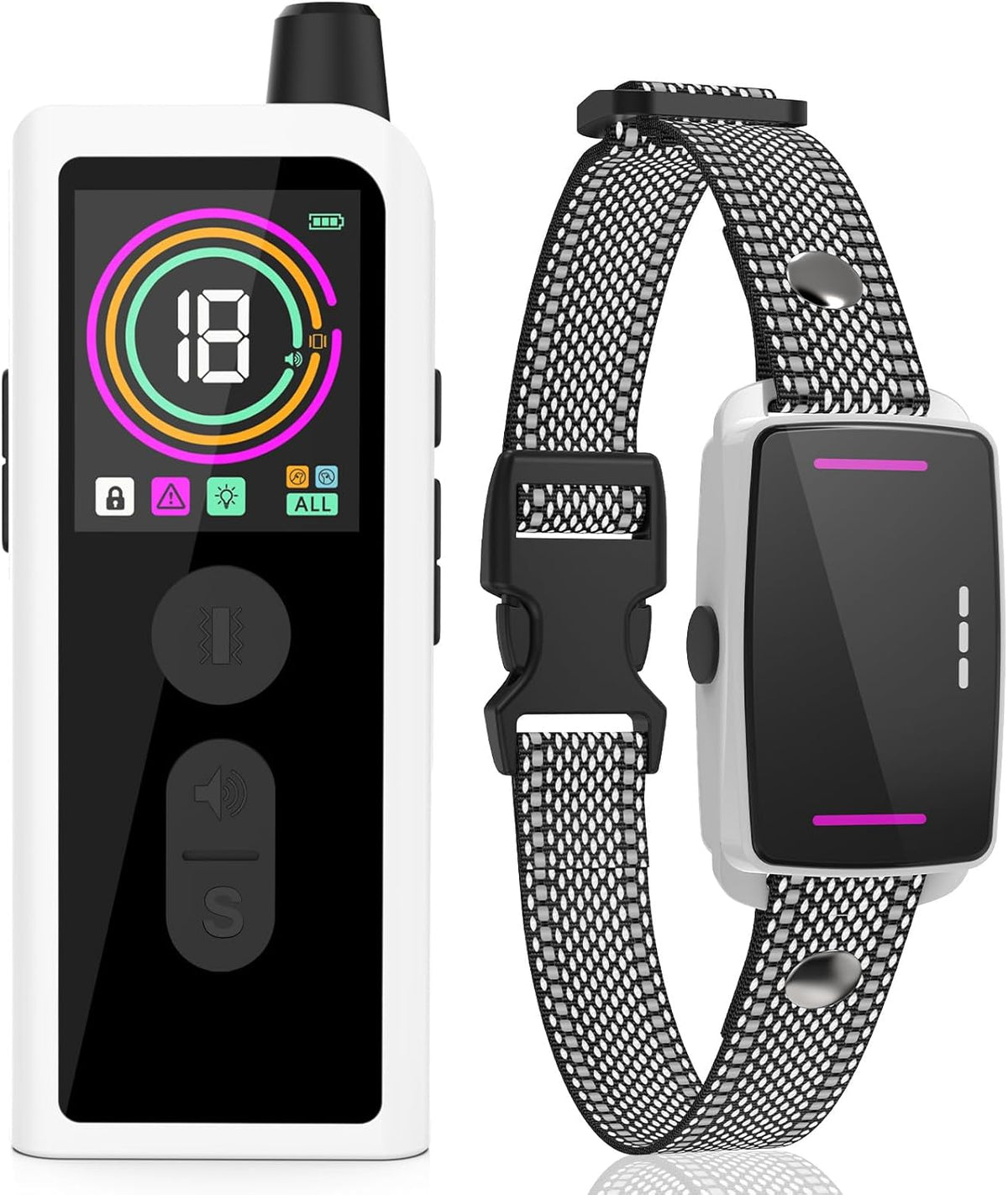 Dog Training Collar with Remote Control 4218 FT 3 Training Modes (Beep, Vibration, Safe Static) IPX7 Waterproof Rechargeable E-Collar for Small Medium Large Dogs 10-120lbs