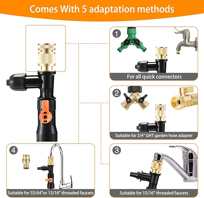 Gravel Vacuum for Aquarium Water Changer Fish Tank Cleaning Tools,Siphon Universal Quick Pump Aquarium Water Changing (50ft)