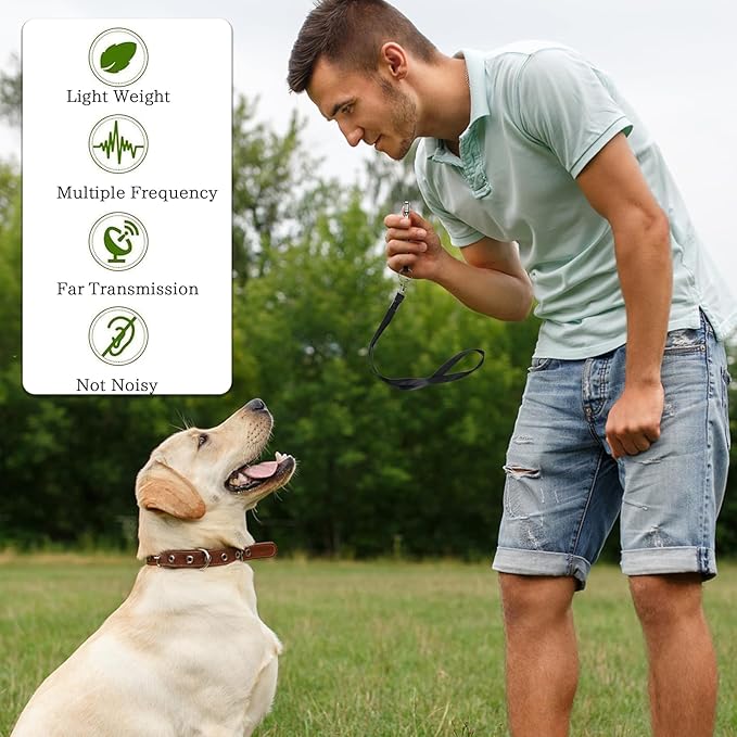 3 PCS Dog Whistle to Stop Barking Neighbors Dog, Adjustable Ultrasonic Wave Silent Dog Whistle, with Lanyard, Small and Portable, Suitable for All Dog Breeds (Black+White+Orange)
