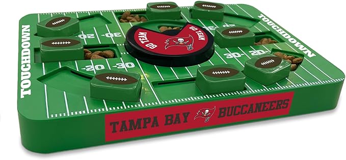 Pets First NFL Tampa Bay Buccaneers Large Puzzle Toy, Dog Puzzle Treat Toy, New Large Size, Interactive Dog Treat Toy, Dog Slow Feeding Toy