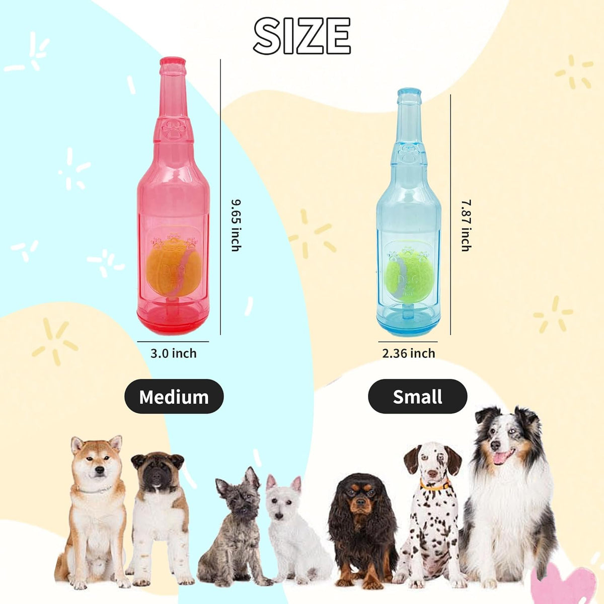 Dog Squeaky Floating Toy for Small Medium Large Dogs Training Fetch Indestructible Dog Chew Toy Indoor Pool Beach Outdoor Pet Supplies Green S