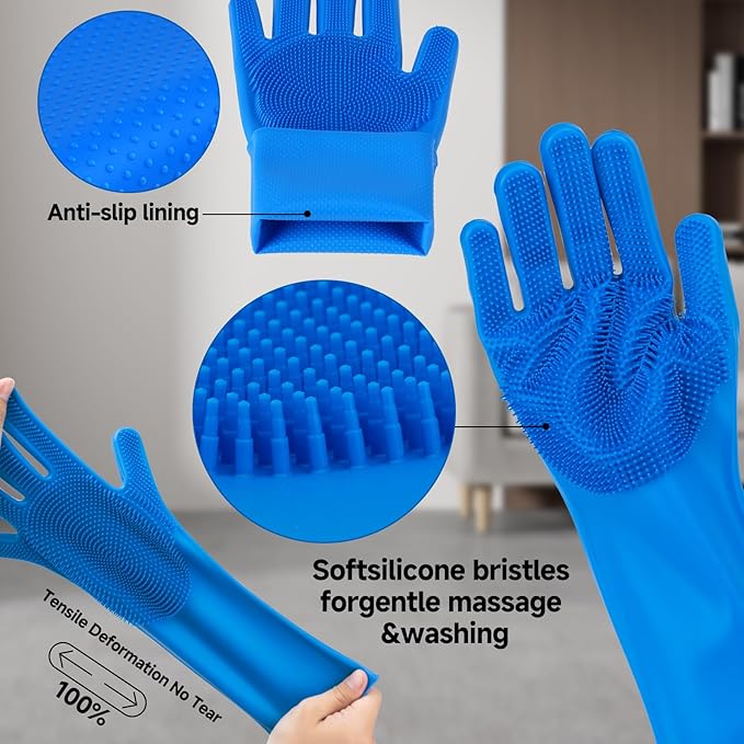 Pet Steam Brush Set for Dogs & Cats, Includes 3-in-1 Self Cleaning Spray Comb, Waterless Shampoo, Defur Tool, Bath Gloves, Bath Brush, Tooth & Ear Brush, Towel (11PCS)