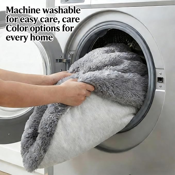 Dream Cloud Pet Sofa Bed Machine Washable Waterproof Supportive Comfort Non-Slip Plush Pet Couch Bed with Raised Edge for Sofa Car Floor, Small Medium Dogs Cats, Furniture Protector (Dark Gray2)