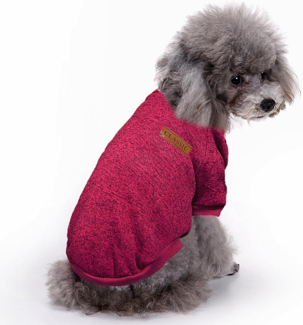 Jecikelon Dog Clothes Dogs Sweater Soft Puppies Clothing Winter Puppy Sweaters Warm Outfit for Dogs Small XXS XS Cat Apparel (Wine red, XS)