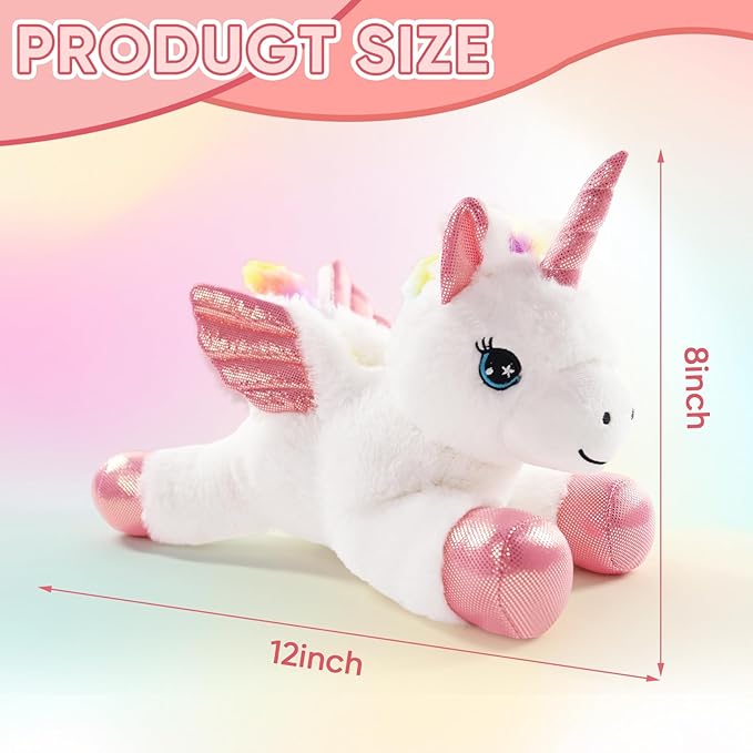 Sew Butiful Unicorn Stuffed Animal, 12in/30cm, Cute Plushies for Girls,Stuffed Unicorn Plush Birthday Gifts Soft Plush Toys Set for Baby, Toddler, Girls, Kids,Decor
