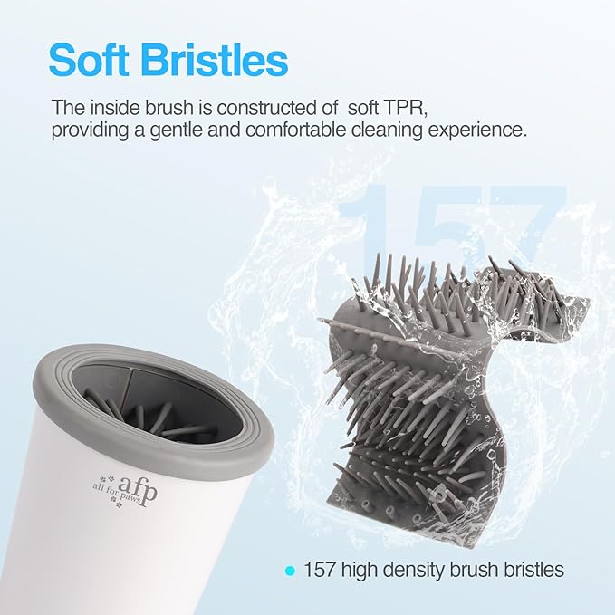 ALL FOR PAWS Low Noise Automatic Dog Paw Cleaner Electric Dog Paw Washer Cup for Dog Muddy Claws, USB Rechargeable Pet Foot Washer for Small and Medium-Sized Dogs