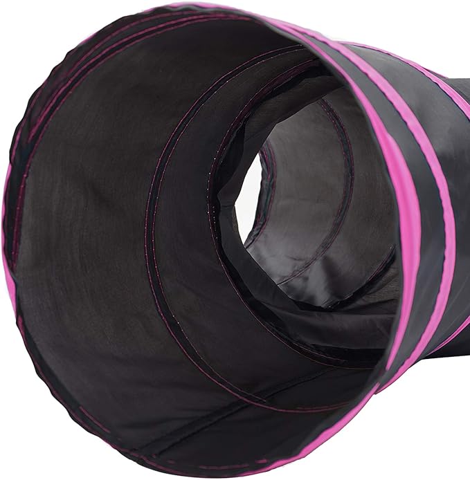 Tempcore 3 Way Collapsible Cat Tunnels, Indoor Cat Toys with Peek Hole & Ball, Perfect for Kittens & Rabbits