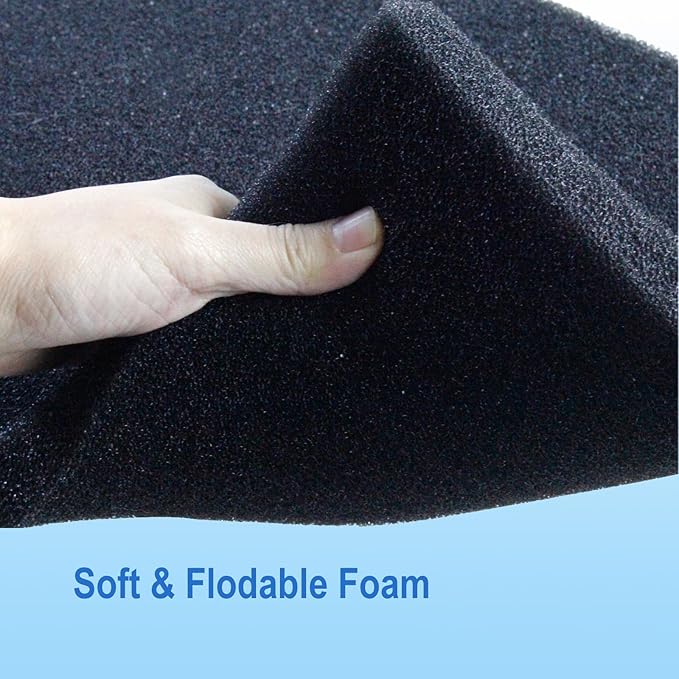 AQUANEAT Aquarium Bio Sponge Filter Media Pad 36" x 12" x 1" / 72" x 12" x 1" Open Cell Foam Sheet Cut-to-Fit for Fish Tank Sump (36" x 12" x 1")