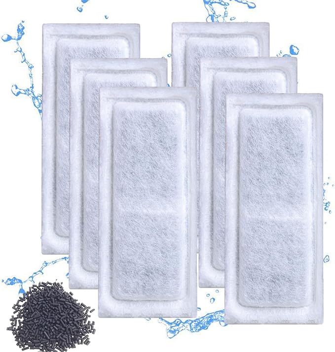 6 Pack of Aquarium Filters for Fish Tank Compatible with Marina Slim S10&S15&20 Replacement Filter Cartridge Activated Carbon bio-Zeolite Fish Tank Cotton Cartridge