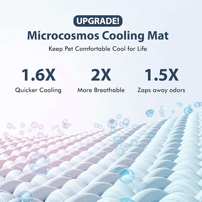 MICROCOSMOS Summer Cooling Mat & Sleeping Pad- Water Absorption Top, Materials Safe, Easy Carry, EZ Clean. Keep Cooling for Pets, Kids and Adults.(Brown, 24" x18")