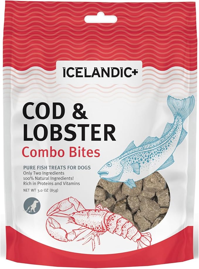 Icelandic+ Cod & Lobster Combo Bites Dog Treat 3.0-oz Bag