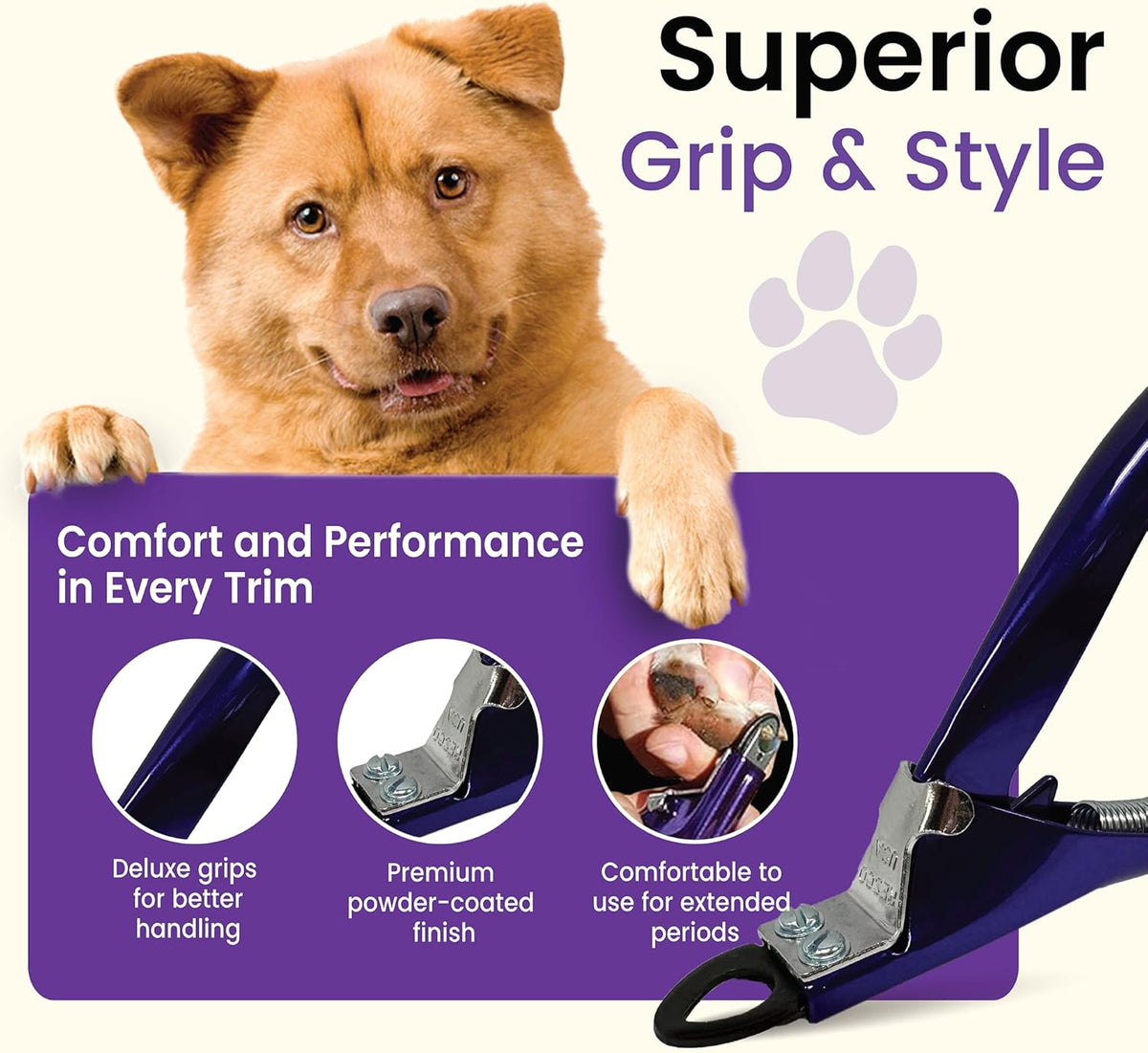 Resco Original Deluxe Dog, Cat, and Pet Nail/Claw Clippers. Best USA-Made Trimmer, More Colors & Sizes