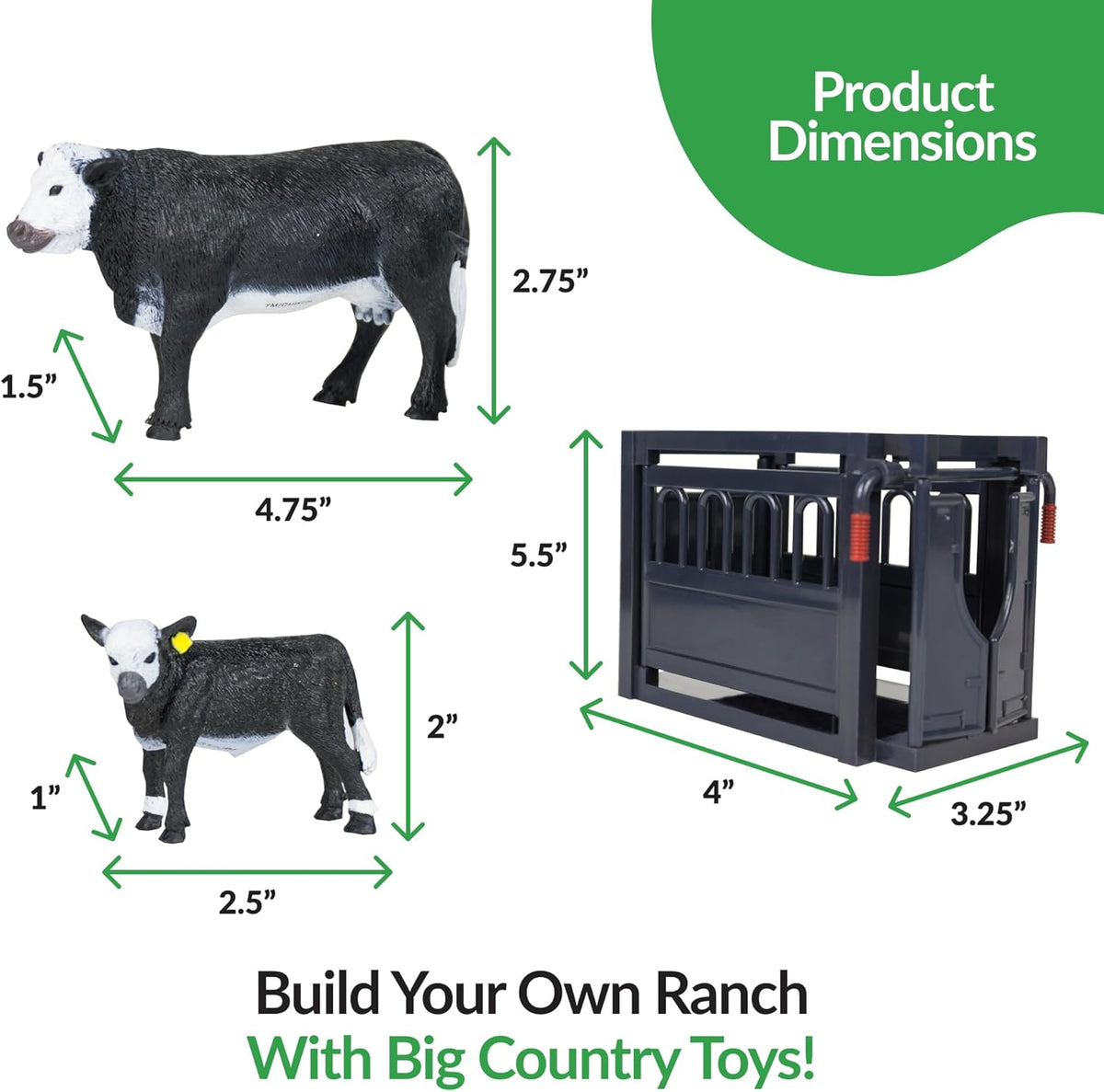 Big Country Toys 12-Piece Ranch Set - Farm Animal Toys for 3 Year Old Boys and Girls - Toy Figures & Playsets
