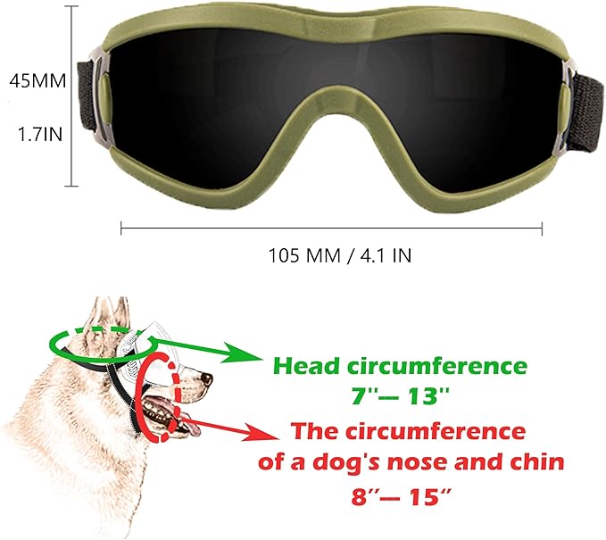 Small Dog Sunglasses with Adjustable Strap UV Protection, Winproof Puppy Sunglasses, Suitable for Dogs Eyes Protection，Soft Dog Goggles