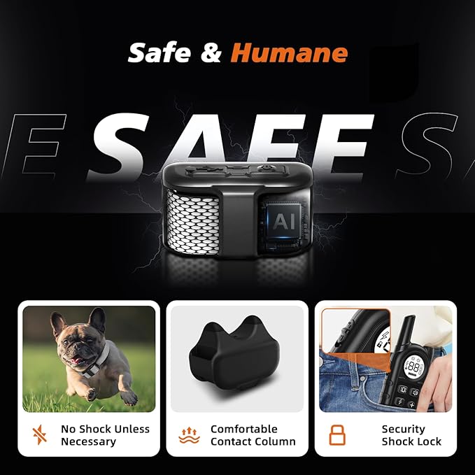 Tiniest Dog Shock Collar, Lightest Dog Training Collar with Remote for Small Dogs 5-15lbs & Medium Large Dogs/Puppies, Waterproof, Rechargeable, 1300ft Range (White Black Dot&Ultra Tiny)