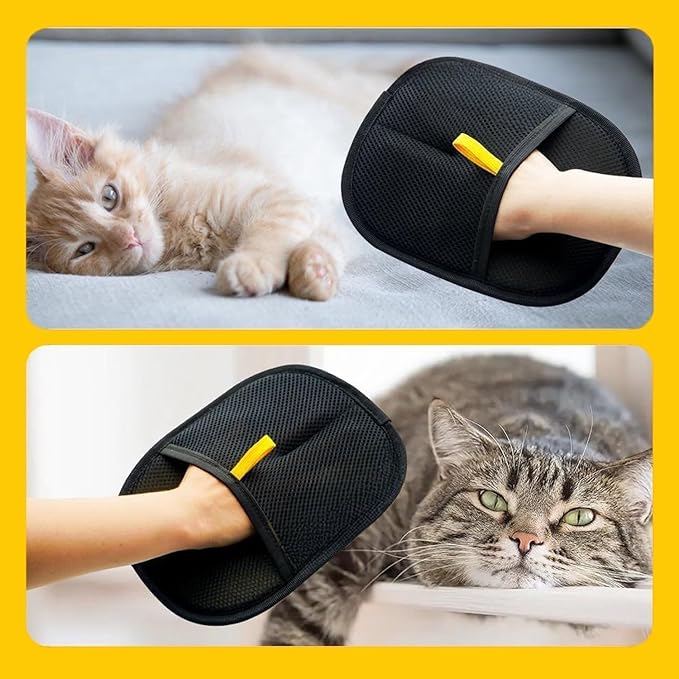 2025 New Pet Hair RemovalGlove,Upgraded Animal Fur Removal Tool,Yomi Pet HairRemoverGlove,WashableReusable Double Sided Static Pet Hair Removal Glove forCouch,Furniture,Carpet,CarSeat.