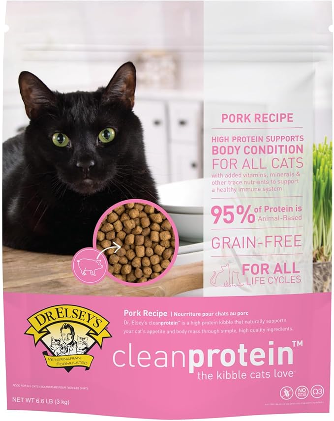 Dr. Elsey's cleanprotein Pork Cat Kibble 6.6lb. Bag