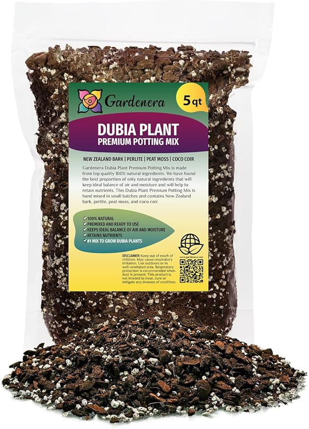 Monstera Dubia Soil Blend - Ensures Superior Aeration and Drainage for Vibrant Growth - 5 Quart