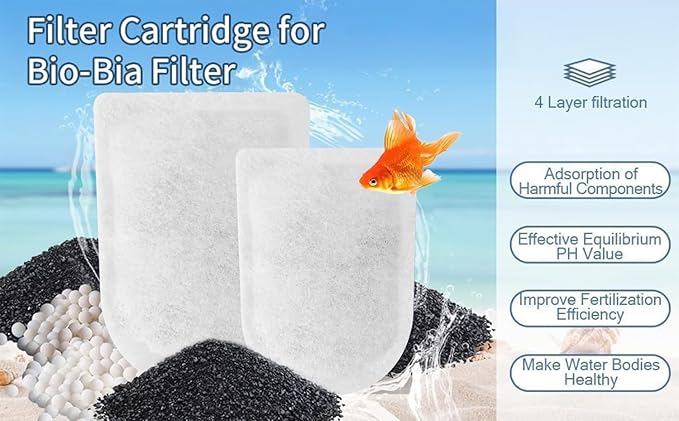 10 Packs Carbon Filter Cartridges for Whisper EX Filters, Replacement Filter Cartridges Large, Fits Whisper EX30/EX45/EX70 Filters